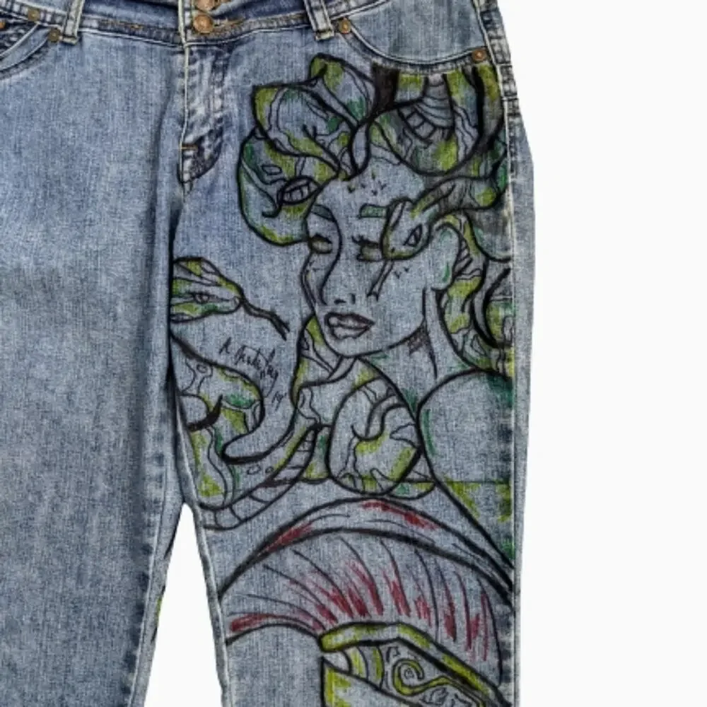 Reckless Jeans with Graffiti Custom Art Junior's 5